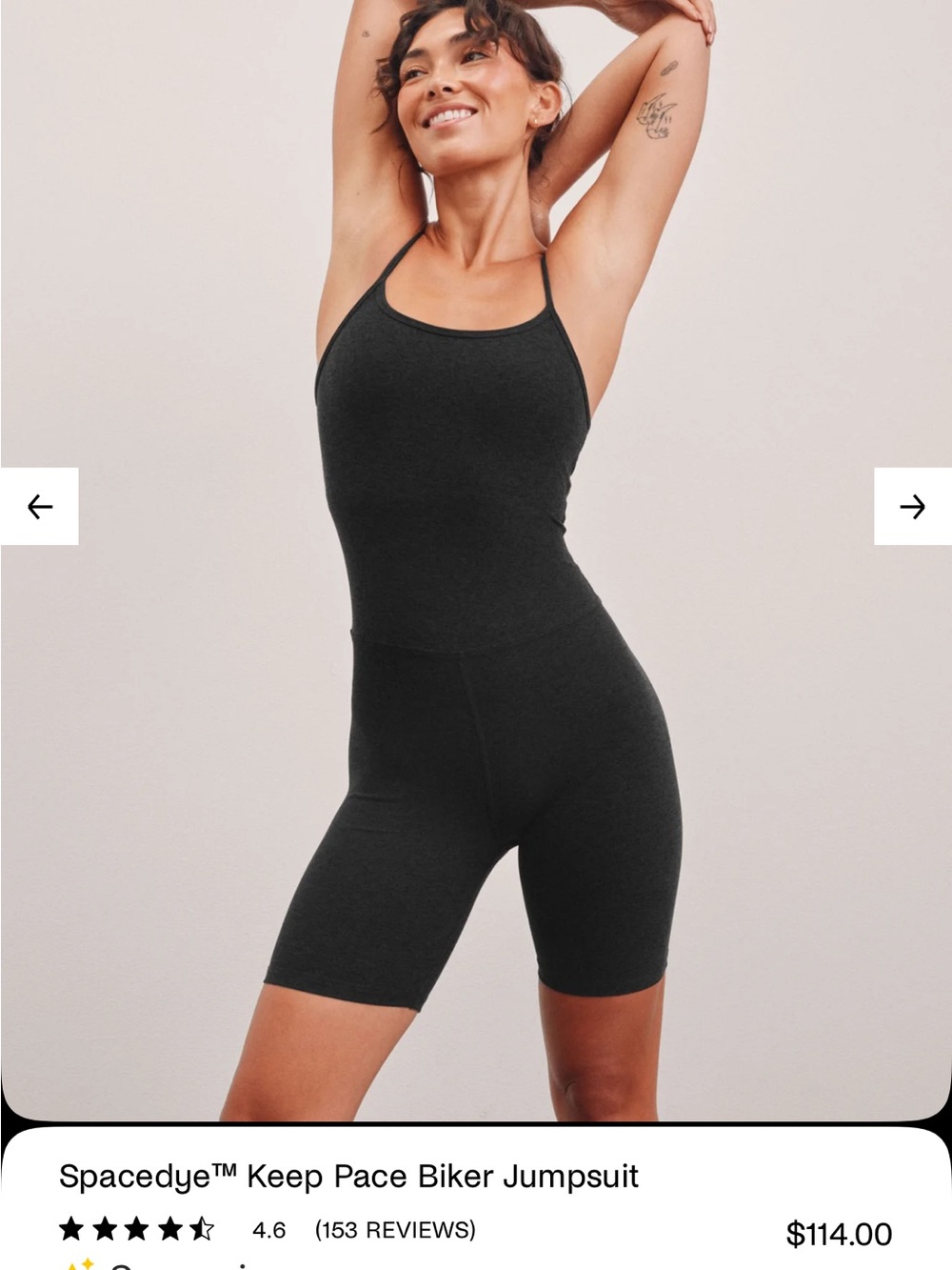 Beyond yoga Keep Pace Biker Jumpsuit